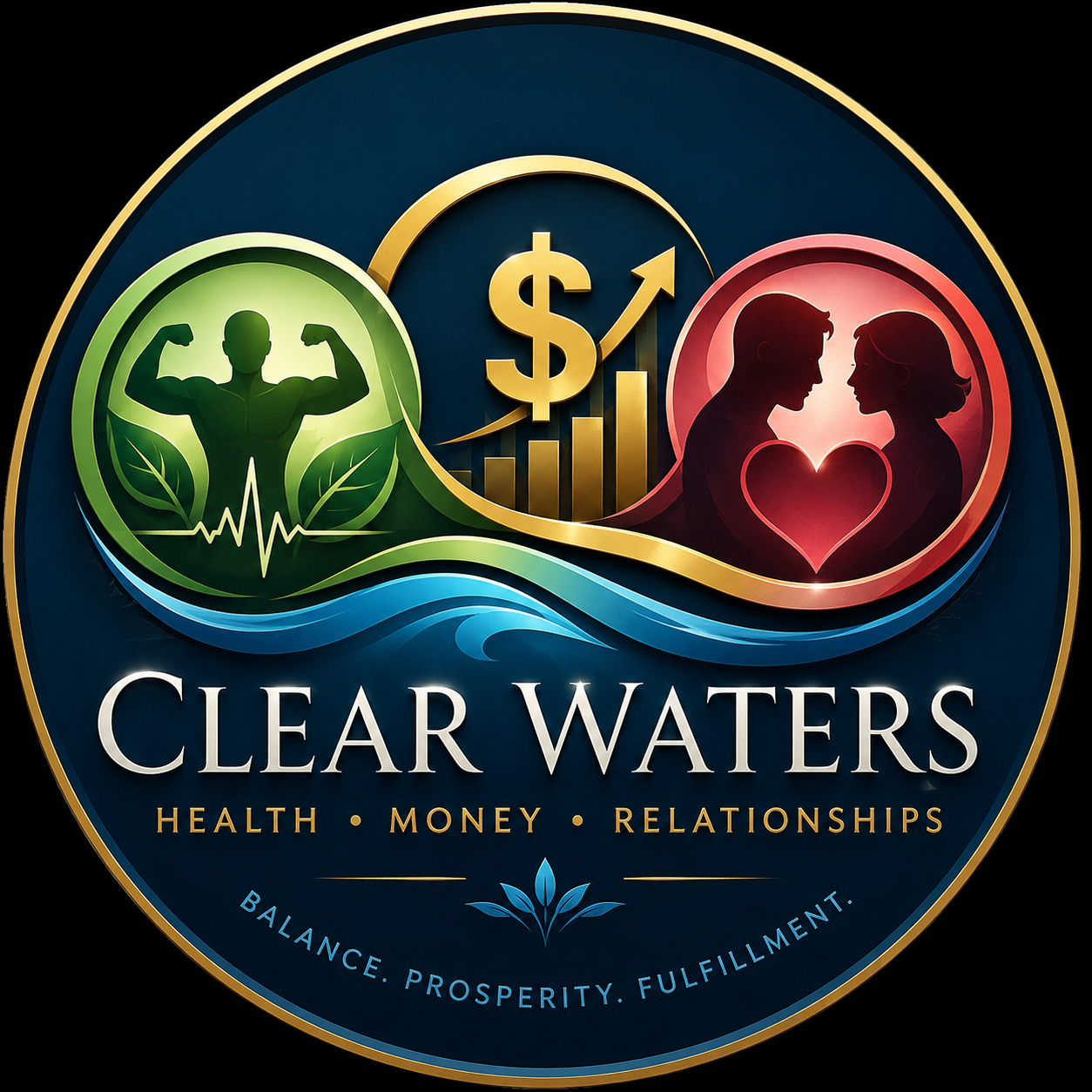 Clear Waters Health Money Relationships emblem